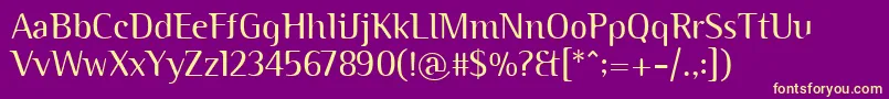 BinaryitcTtLight Font – Yellow Fonts on Purple Background