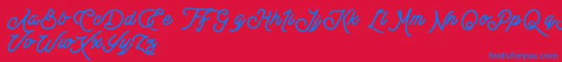 BesttersSupplyDemo Font – Blue Fonts on Red Background