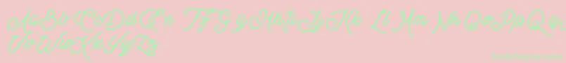 BesttersSupplyDemo-Schriftart – Grüne Schriften auf rosa Hintergrund