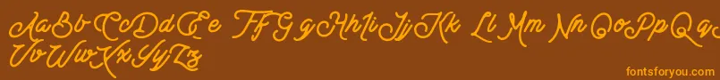 BesttersSupplyDemo Font – Orange Fonts on Brown Background