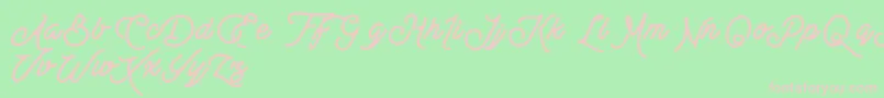 BesttersSupplyDemo-Schriftart – Rosa Schriften auf grünem Hintergrund