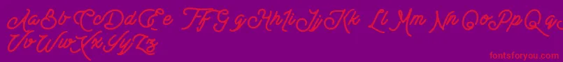 BesttersSupplyDemo-Schriftart – Rote Schriften auf violettem Hintergrund