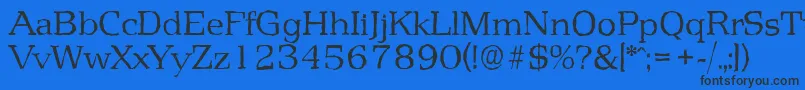 PenthouseantiqueLightRegular Font – Black Fonts on Blue Background