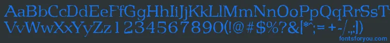 PenthouseantiqueLightRegular Font – Blue Fonts on Black Background