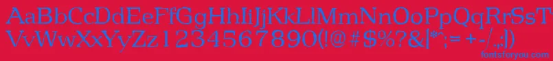 PenthouseantiqueLightRegular Font – Blue Fonts on Red Background