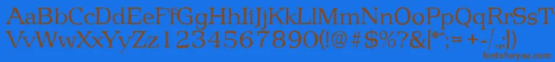 PenthouseantiqueLightRegular Font – Brown Fonts on Blue Background