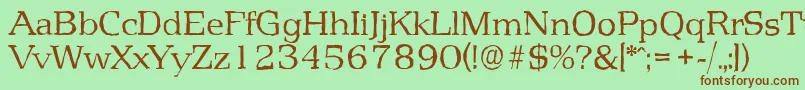 PenthouseantiqueLightRegular Font – Brown Fonts on Green Background