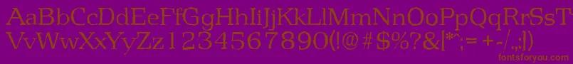 PenthouseantiqueLightRegular Font – Brown Fonts on Purple Background