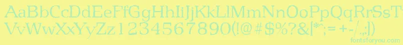 PenthouseantiqueLightRegular Font – Green Fonts on Yellow Background