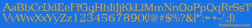PenthouseantiqueLightRegular Font – Orange Fonts on Blue Background