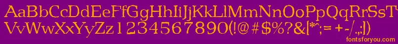 PenthouseantiqueLightRegular Font – Orange Fonts on Purple Background