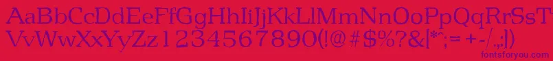 PenthouseantiqueLightRegular Font – Purple Fonts on Red Background