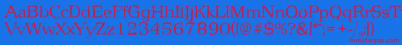 PenthouseantiqueLightRegular Font – Red Fonts on Blue Background