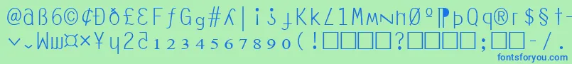 Подробнее о шрифте AnarchyMono Шрифт AnarchyMono – синие шрифты на зелёном фоне