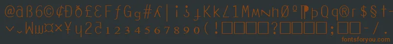 AnarchyMonoフォントについての詳細 フォントAnarchyMono – 黒い背景に茶色のフォント