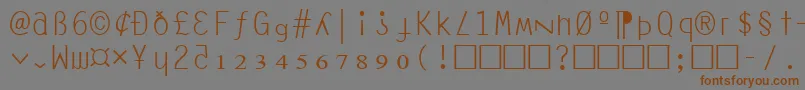 AnarchyMono-fontti – ruskeat fontit harmaalla taustalla