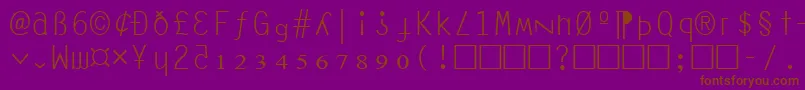 AnarchyMono-fontti – ruskeat fontit violetilla taustalla
