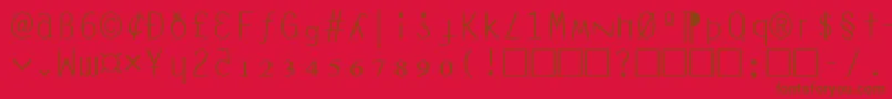 AnarchyMono-fontti – ruskeat fontit punaisella taustalla