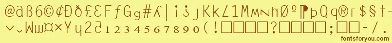 AnarchyMono Font – Brown Fonts on Yellow Background