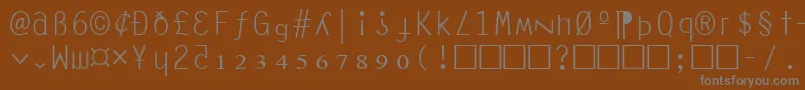 Шрифт AnarchyMono – серые шрифты на коричневом фоне