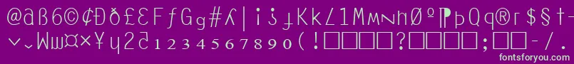 AnarchyMono Font – Green Fonts on Purple Background