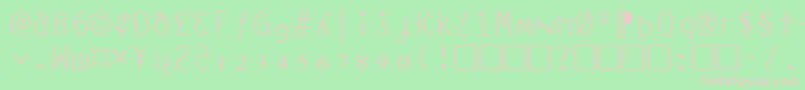 AnarchyMono Font – Pink Fonts on Green Background