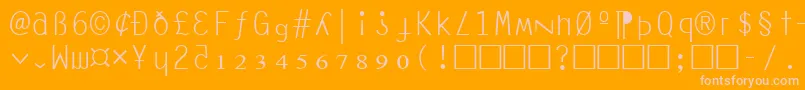 フォントAnarchyMono – オレンジの背景にピンクのフォント