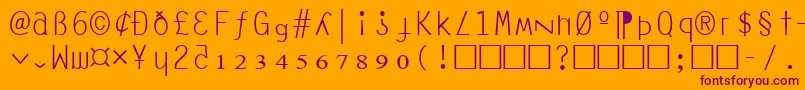 AnarchyMono Font – Purple Fonts on Orange Background