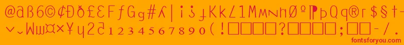AnarchyMono Font – Red Fonts on Orange Background