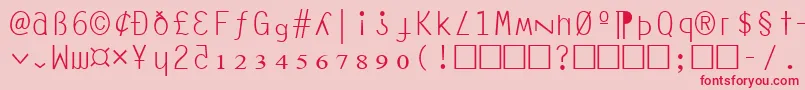 AnarchyMono-fontti – punaiset fontit vaaleanpunaisella taustalla