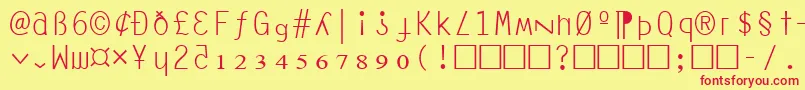 AnarchyMono Font – Red Fonts on Yellow Background