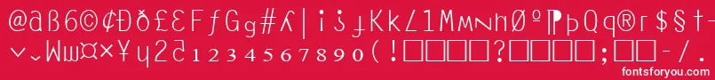 AnarchyMono Font – White Fonts on Red Background
