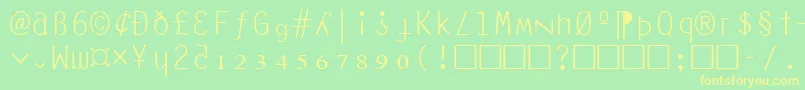 AnarchyMono Font – Yellow Fonts on Green Background