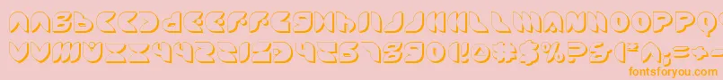 PuffAngelShadow Font – Orange Fonts on Pink Background