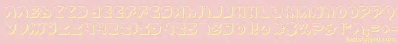 PuffAngelShadow Font – Yellow Fonts on Pink Background