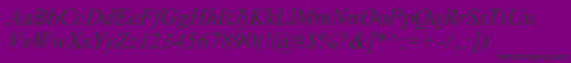 TimesNewRomI Font – Black Fonts on Purple Background