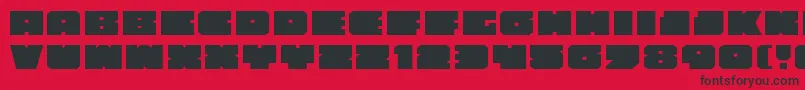 Anakefkae Font – Black Fonts on Red Background