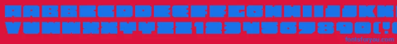 Anakefkae Font – Blue Fonts on Red Background