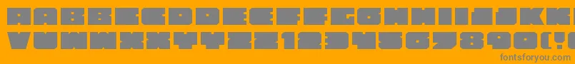 フォントAnakefkae – オレンジの背景に灰色の文字