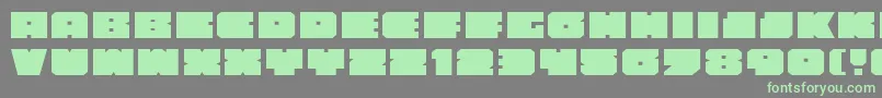 Anakefkae Font – Green Fonts on Gray Background