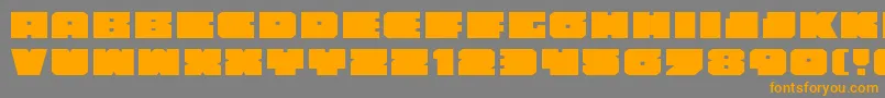 Anakefkae Font – Orange Fonts on Gray Background
