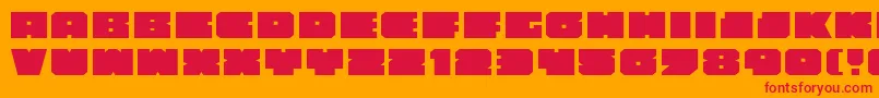 Anakefkae Font – Red Fonts on Orange Background