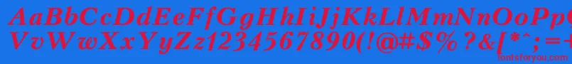 fuente PeterburgBoldItalic – Fuentes Rojas Sobre Fondo Azul