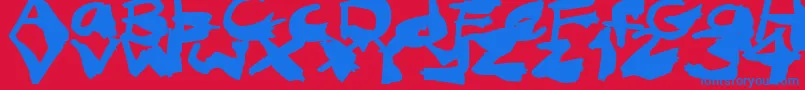 NightmareInk Font – Blue Fonts on Red Background