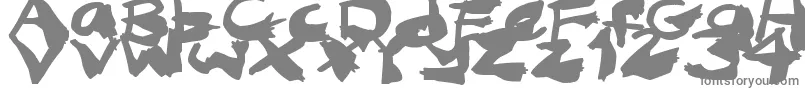 フォントNightmareInk – 白い背景に灰色の文字