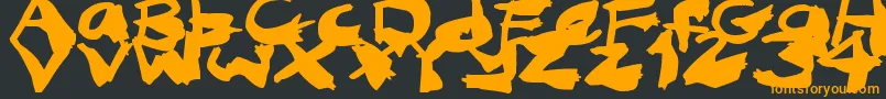 NightmareInk Font – Orange Fonts on Black Background