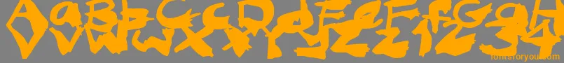 NightmareInk-Schriftart – Orangefarbene Schriften auf grauem Hintergrund