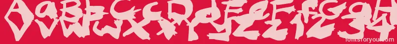 NightmareInk Font – Pink Fonts on Red Background