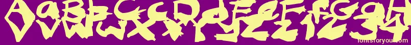 NightmareInk Font – Yellow Fonts on Purple Background