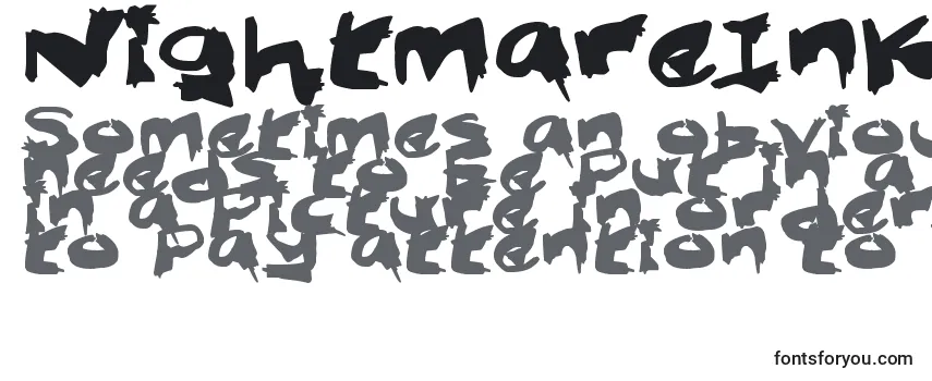 Schriftart NightmareInk